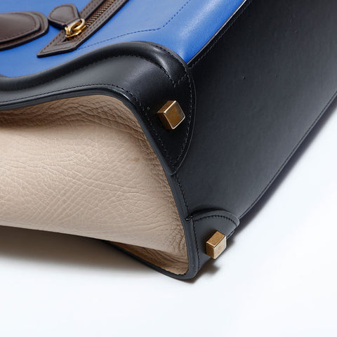 CELINE Leather Luggage Mini Handbag multicolor WS22871