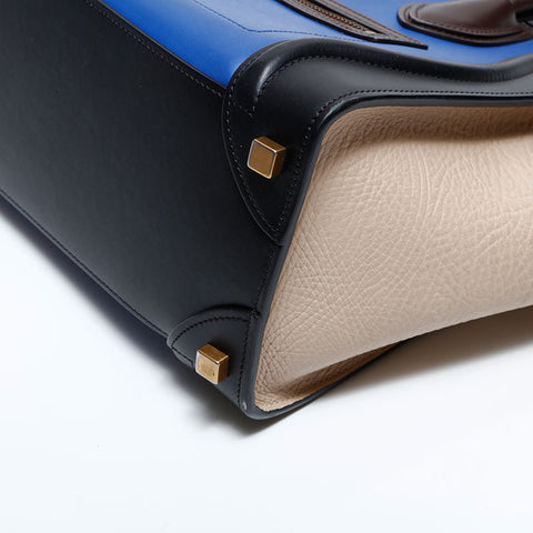 CELINE Leather Luggage Mini Handbag multicolor WS22871