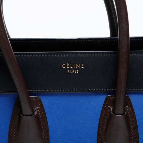 CELINE Leather Luggage Mini Handbag multicolor WS22871