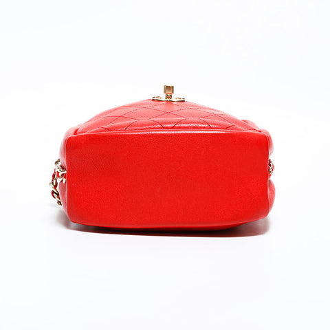 シャネル CHANEL 26番台 2018-2019 レザー ビコローレ　チェーン ショルダーバッグ レッド WS22872