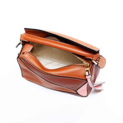 ロエベ LOEWE レザー パズル ナノ ショルダーバッグ ブラウン WS22875