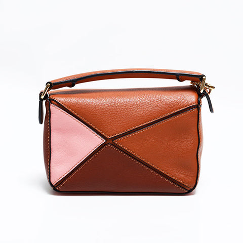 ロエベ LOEWE レザー パズル ナノ ショルダーバッグ ブラウン WS22875