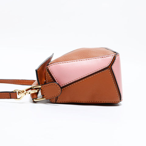 ロエベ LOEWE レザー パズル ナノ ショルダーバッグ ブラウン WS22875