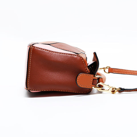 ロエベ LOEWE レザー パズル ナノ ショルダーバッグ ブラウン WS22875