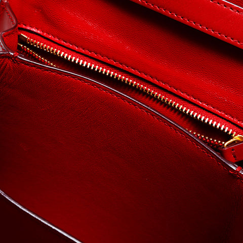 セリーヌ CELINE クラシック ボックス レザー ショルダーバッグ レッド WS22879