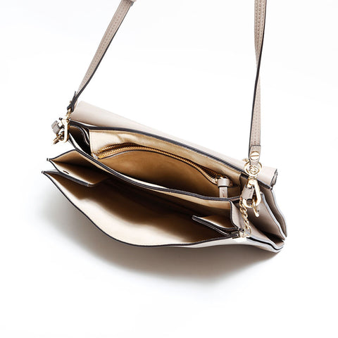 Chloe Leather Faye Suede Shoulder Bag beige WS22881