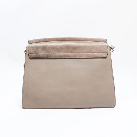 Chloe Leather Faye Suede Shoulder Bag beige WS22881