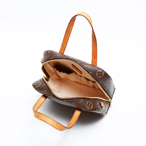 LOUIS VUITTON 2001 Monogram Spontini Handbag Brown WS22884