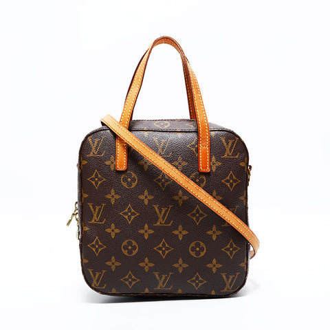 LOUIS VUITTON 2001 Monogram Spontini Handbag Brown WS22884