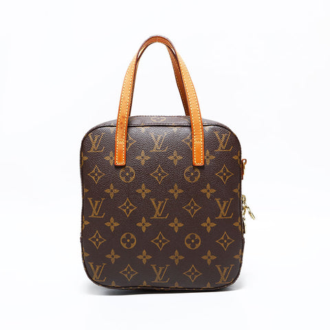 LOUIS VUITTON 2001 Monogram Spontini Handbag Brown WS22884