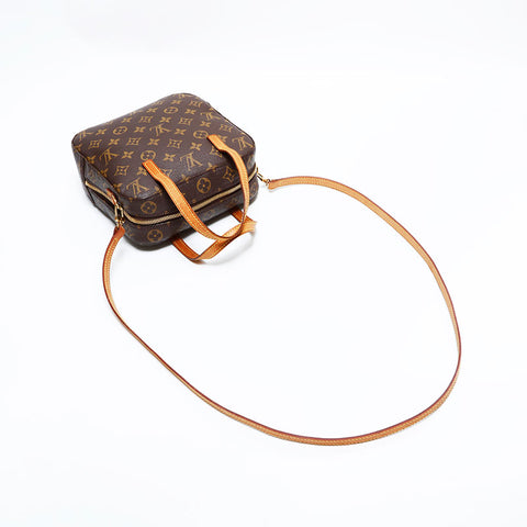 LOUIS VUITTON 2001 Monogram Spontini Handbag Brown WS22884