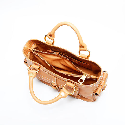 セリーヌ CELINE レザー ブギー ハンドバッグ ブラウン WS22885
