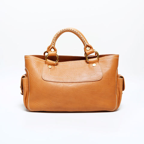セリーヌ CELINE レザー ブギー ハンドバッグ ブラウン WS22885
