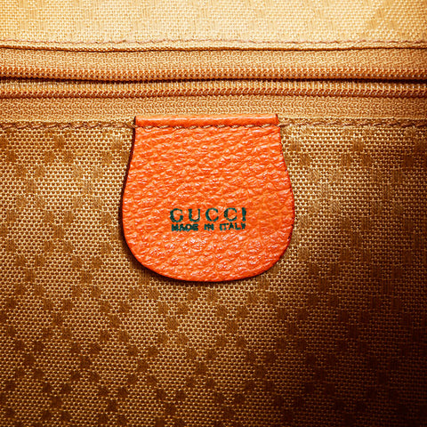 GUCCI suede bamboo Backpack Daypack Orange WS22887