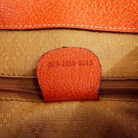 GUCCI suede bamboo Backpack Daypack Orange WS22887