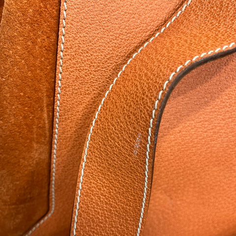 GUCCI suede bamboo Backpack Daypack Orange WS22887