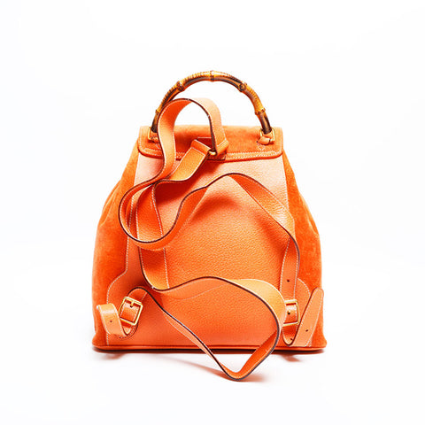 グッチ GUCCI スエード バンブー リュック・デイパック オレンジ WS22887