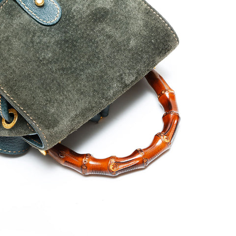 グッチ GUCCI スエード バンブー リュック・デイパック グリーン WS22888