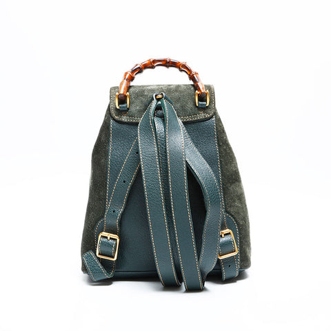 グッチ GUCCI スエード バンブー リュック・デイパック グリーン WS22888
