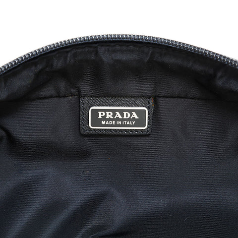 Prada Nylon Triangle徽标手提包黑色WS22889
