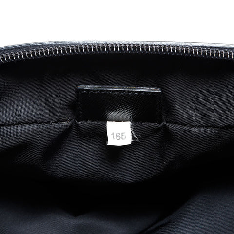 Prada Nylon Triangle徽标手提包黑色WS22889
