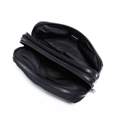 Prada Nylon Triangle徽标手提包黑色WS22889