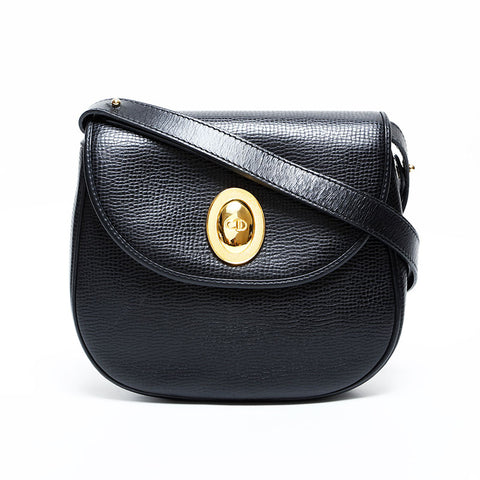 クリスチャンディオール Christian Dior レザー ショルダーバッグ ブラック WS22890