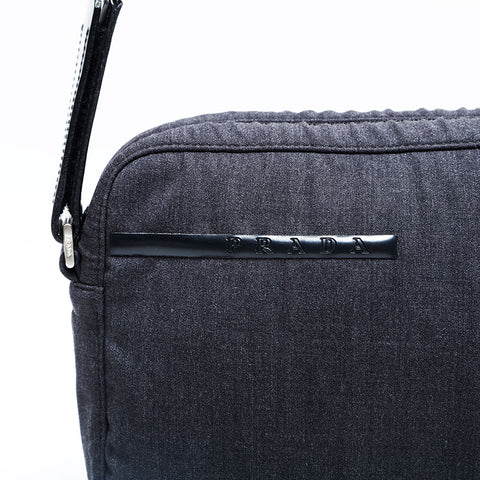 プラダ PRADA スポーツ コットン ショルダーバッグ グレー WS22891
