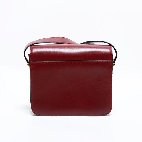 CARTIER Mustodo Leather Shoulder Bag Red WS22892