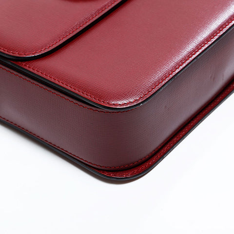 CARTIER Mustodo Leather Shoulder Bag Red WS22892