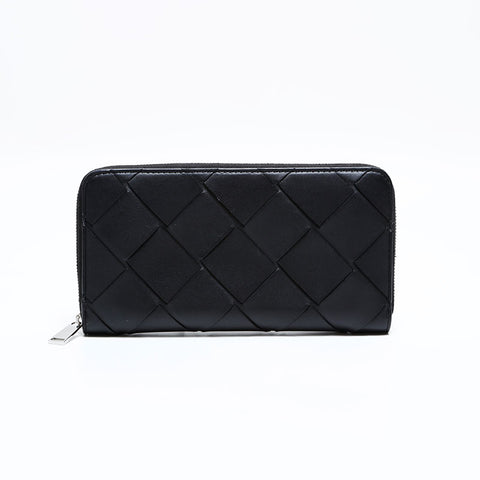 ボッテガヴェネタ BOTTEGAVENETA ARCO アルコ ラウンドジップ イントレチャート 長財布 ブラック WS22893