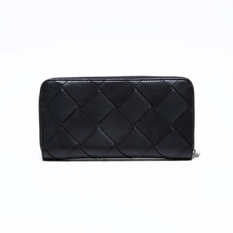 ボッテガヴェネタ BOTTEGAVENETA ARCO アルコ ラウンドジップ イントレチャート 長財布 ブラック WS22893