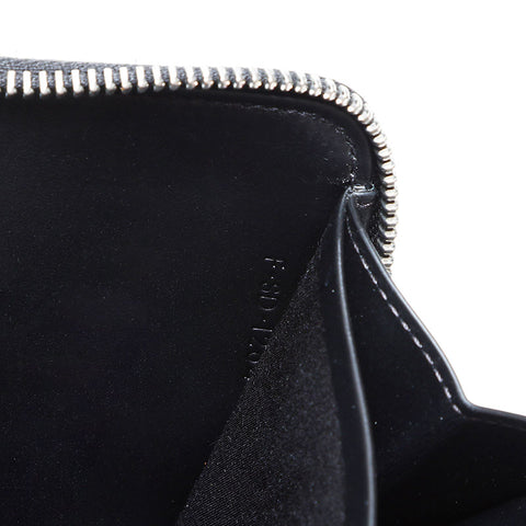 セリーヌ CELINE 型押しレザー コーティング ラウンドジップ 長財布 ブラック WS22895
