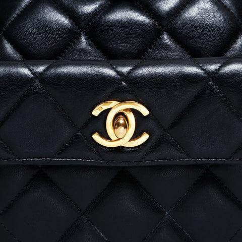 シャネル CHANEL ラムスキン マトラッセ チェーン ミニ リュック・デイパック ブラック WS22897