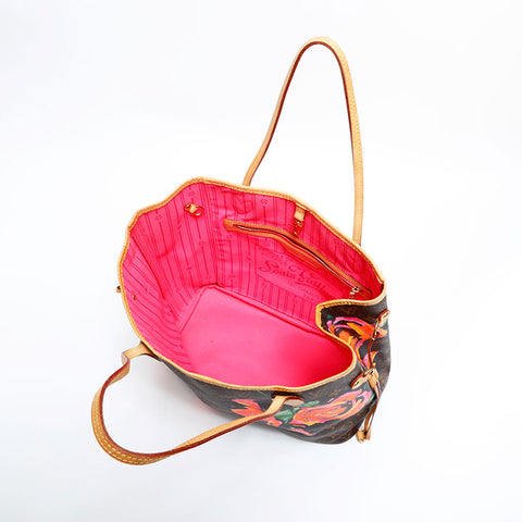 LOUIS VUITTON 2008 Monogram Rose Neverfull MM Tote Bag Brown WS22900