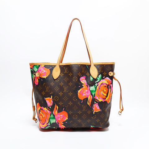 LOUIS VUITTON 2008 Monogram Rose Neverfull MM Tote Bag Brown WS22900