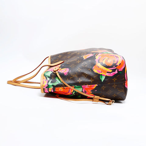 LOUIS VUITTON 2008 Monogram Rose Neverfull MM Tote Bag Brown WS22900