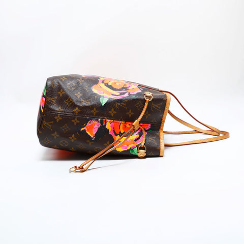 LOUIS VUITTON 2008 Monogram Rose Neverfull MM Tote Bag Brown WS22900