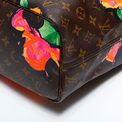 LOUIS VUITTON 2008 Monogram Rose Neverfull MM Tote Bag Brown WS22900