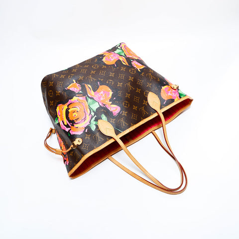 LOUIS VUITTON 2008 Monogram Rose Neverfull MM Tote Bag Brown WS22900