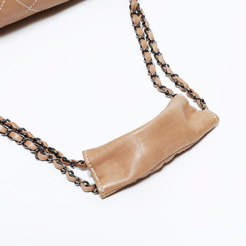 シャネル CHANEL 9番台 2004-2005 チェーン フラップ ココマーク ラムスキン ショルダーバッグ ベージュ WS22907