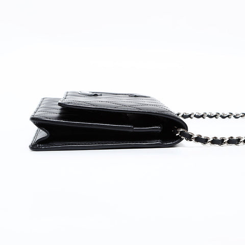 CHANEL No. 14 2010-2011 Cambon Line Chain Wallet Shoulder Bag black WS22910