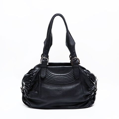 サルヴァトーレフェラガモ Salvatore Ferragamo レザー ショルダーバッグ ブラック WS22911