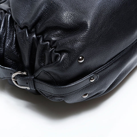 サルヴァトーレフェラガモ Salvatore Ferragamo レザー ショルダーバッグ ブラック WS22911