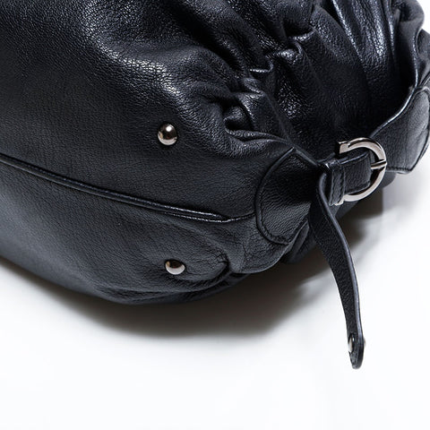 サルヴァトーレフェラガモ Salvatore Ferragamo レザー ショルダーバッグ ブラック WS22911