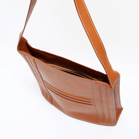 Hermes Leather Cadena Kelly Sac à épaule marron WS22912
