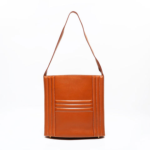 Hermes Leder Cadena Kelly Umhängetasche braun WS22912