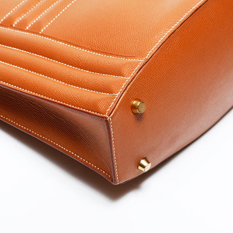 Hermes Leather Cadena Kelly Sac à épaule marron WS22912