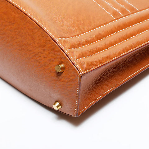 Hermes Leather Cadena Kelly Sac à épaule marron WS22912