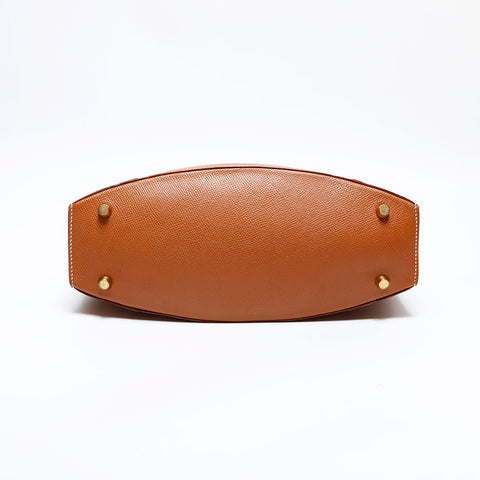 Hermes Leather Cadena Kelly Sac à épaule marron WS22912